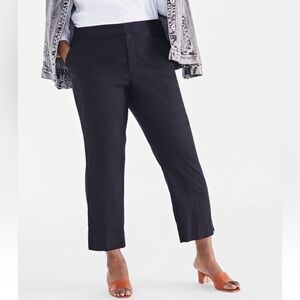 Style & Co. Linen Blend Mid Rise Black Ankle Pants